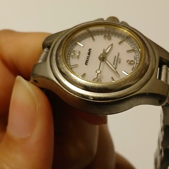 Milan Silver Tone Stainless Steel Bracelet Watch Japan Movt 100Ft WR M.Z. Berger - Picture 10 of 15